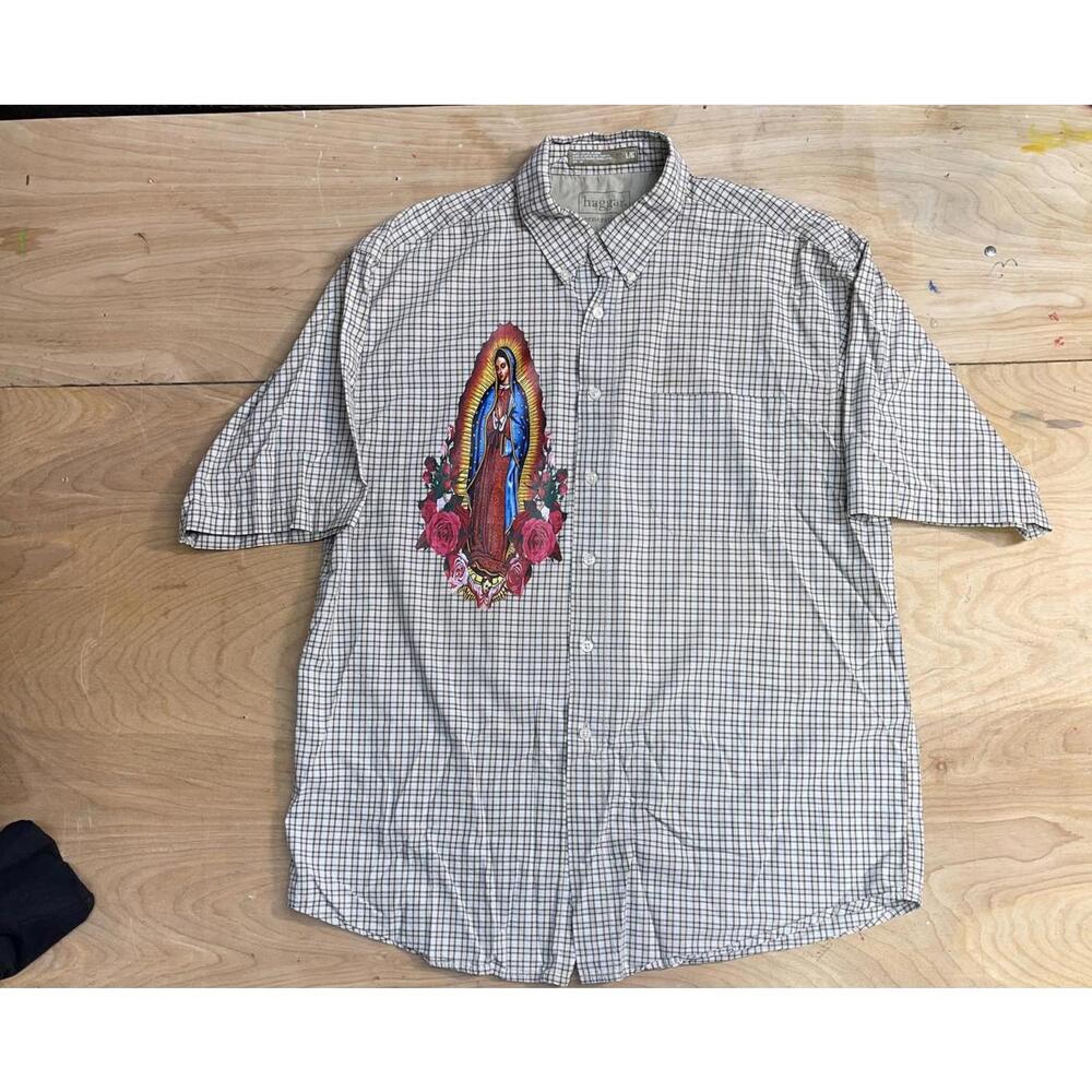 HAGGAR VIRGIN MARRY STYLE FLANNEL